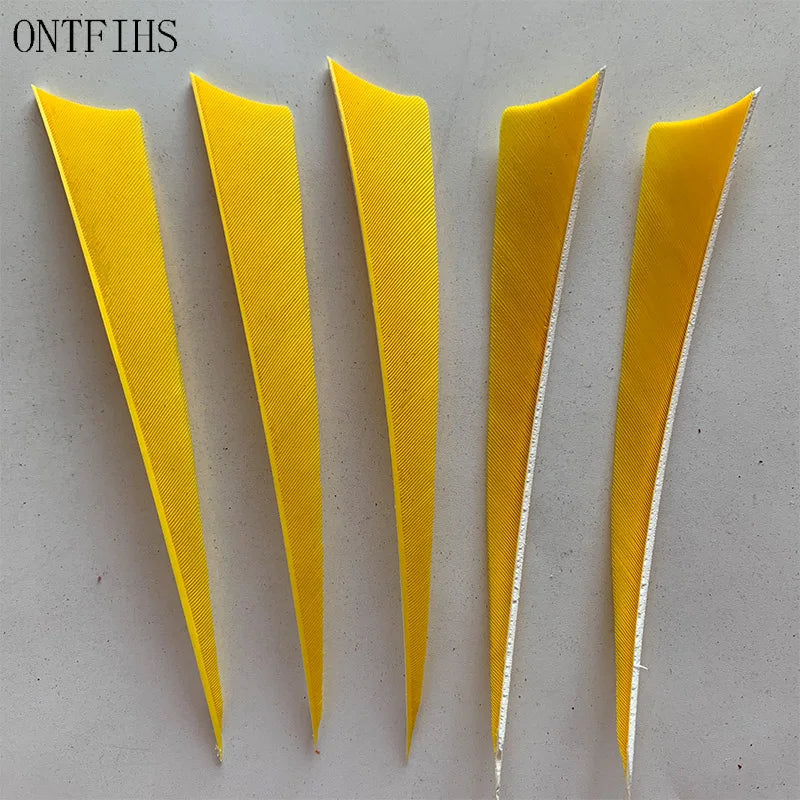 ONTFIHS 5" Solid Color New Shield Arrow Feathers Fletchings