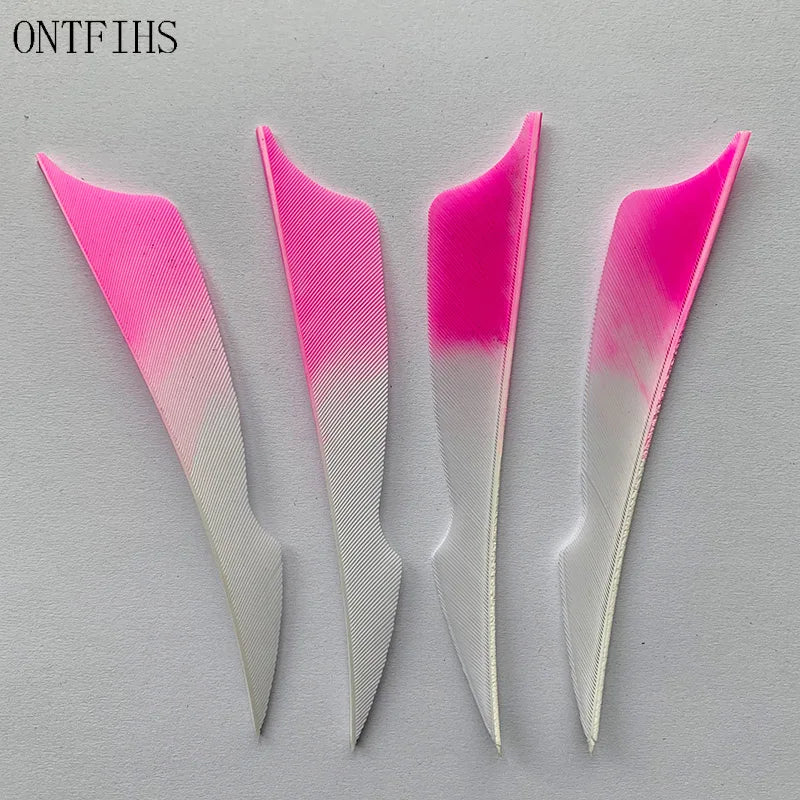 ONTFIHS 4" Gradient Colors Stings Arrow Feathers Fletchings