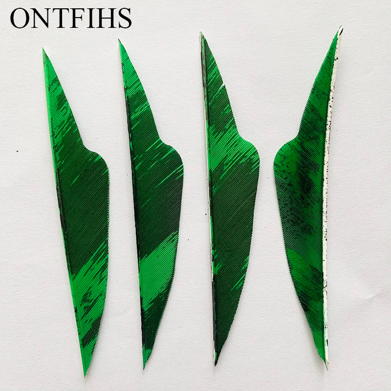 4 Inch Fangs Camo Arrow Feathers – Turkey Feather Archery Fletching