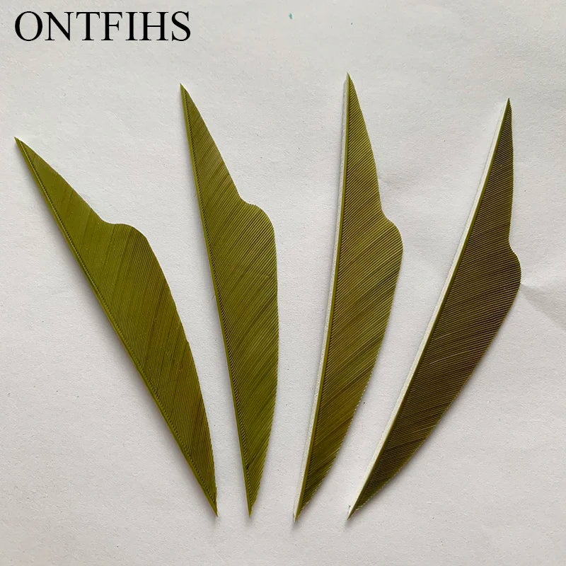 ONTFIHS 4" Solid Color Fangs Arrow Feathers Fletchings