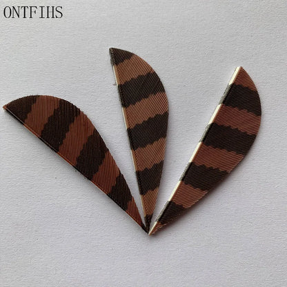 ONTFIHS 2" Parabolic Striped Arrow Feathers