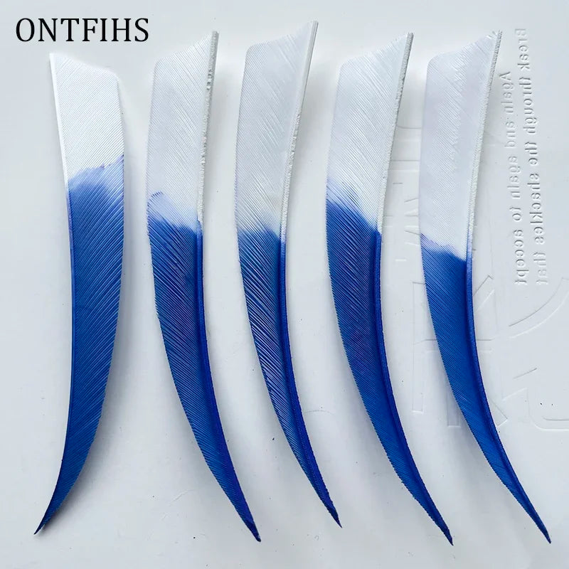 ONTFIHS 5" Gradient Colors Shield Arrow Feathers Fletchings