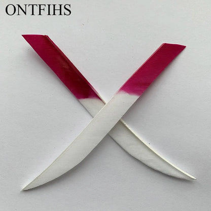 ONTFIHS 5" Kyodo Shape Arrow Feathers Fletchings