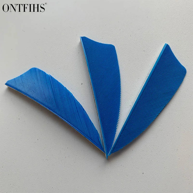 ONTFIHS 2" Solid Color Shield Arrow Feathers Fletchings