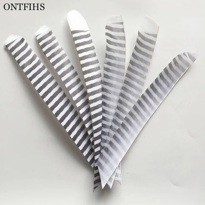 18Pcs/Lot ONTFIHS Archery Fletches Striped Full Length Real Turkey Feather Arrow Feather Fletchings