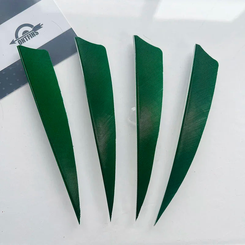 ONTFIHS 4" Solid Color Shield Arrow Feathers Fletchings