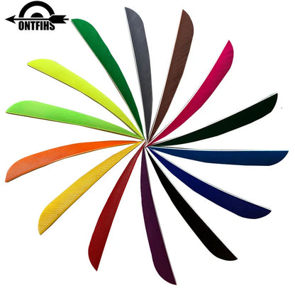 ONTFIHS 5" Solid Color Parabolic Arrow Feathers Fletchings