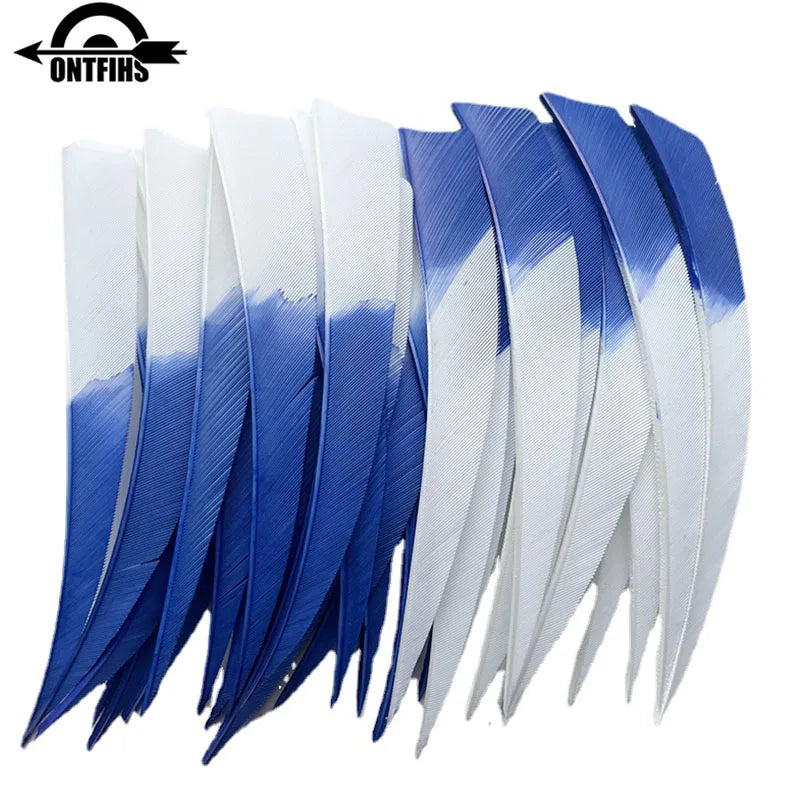 ONTFIHS 5" Gradient Colors Shield Arrow Feathers Fletchings