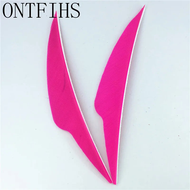 ONTFIHS 4" Solid Color Fangs Arrow Feathers Fletchings