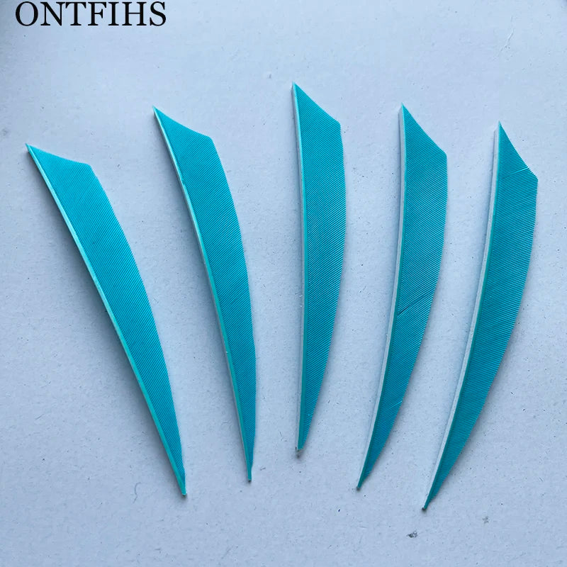 ONTFIHS 4" Solid Color New Shield Arrow Feathers Fletchings