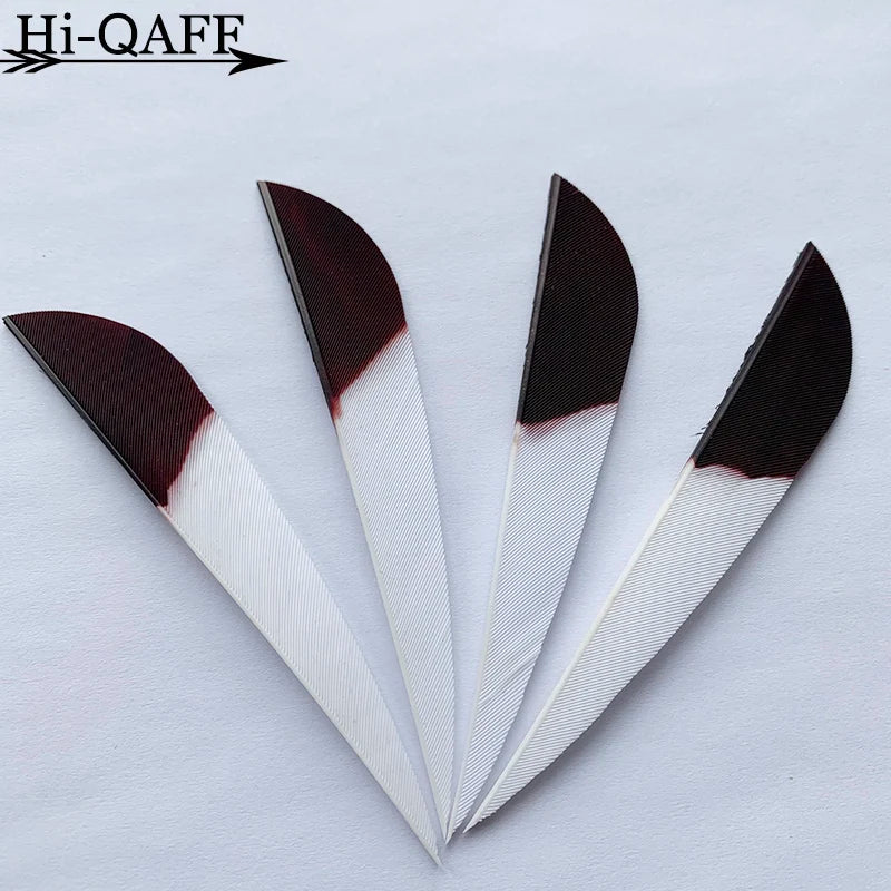 ONTFIHS 4" Gradient Colors Parabolic Arrow Feathers Fletchings