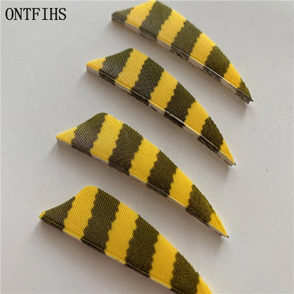 ONTFIHS 2" Shield Cut Striped Arrow Feathers