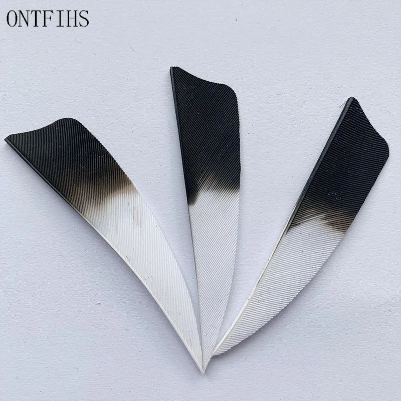 ONTFIHS 3" Gradient Colors Shield Arrow Feathers Fletchings