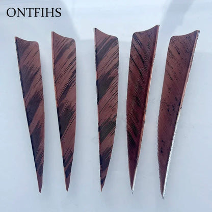 ONTFIHS 4" Shield Ink Painting Arrow Feathers Fletchings