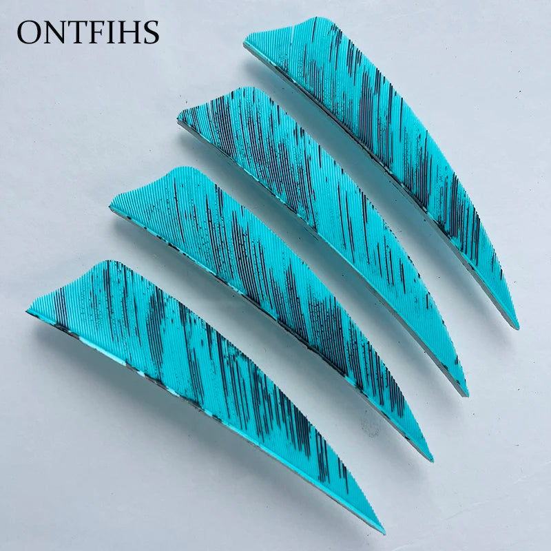 ONTFIHS 2" Shield Ink Painting Arrow Feathers Fletchings