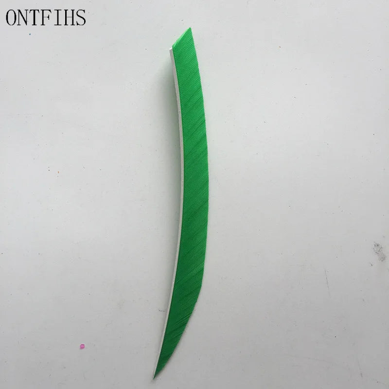 ONTFIHS 5inch Solid Color Traditional Kyudo Arrow Feathers Fletchings