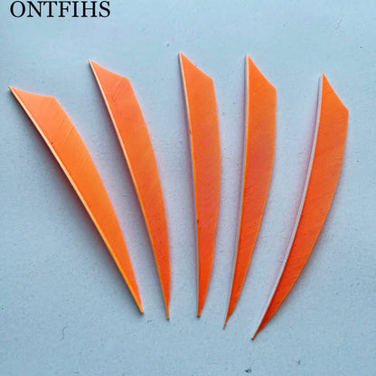 ONTFIHS 4" Solid Color New Shield Arrow Feathers Fletchings