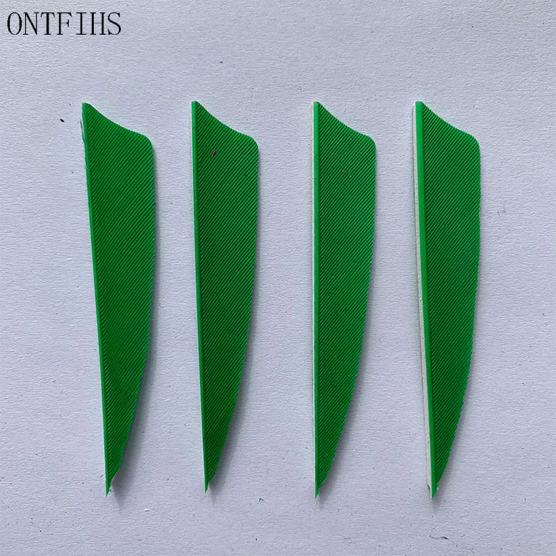 ONTFIHS 2.5" Solid Color Shield Arrow Feathers Fletchings