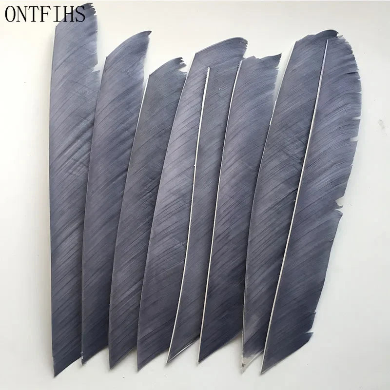 ONTFIHS 18~25CM Solid Color Full Length Arrow Feathers Fletchings