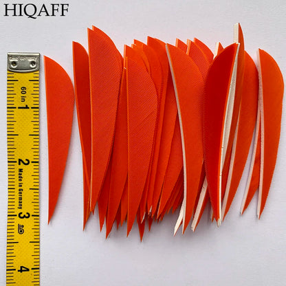 ONTFIHS 3" Solid Color Parabolic Arrow Feathers Fletchings