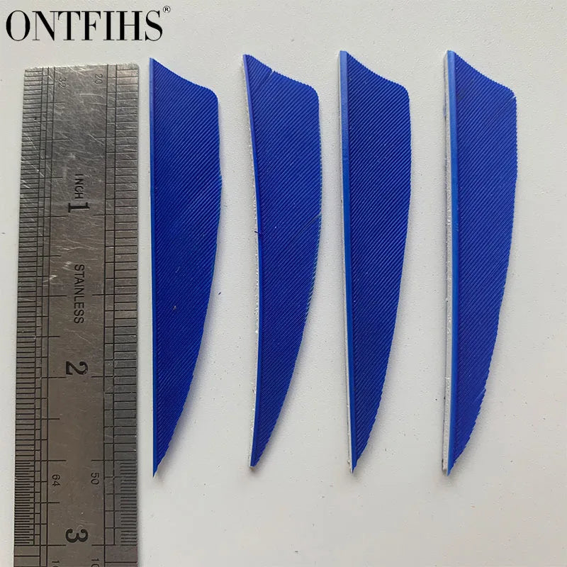 ONTFIHS 2.5" Solid Color Shield Arrow Feathers Fletchings