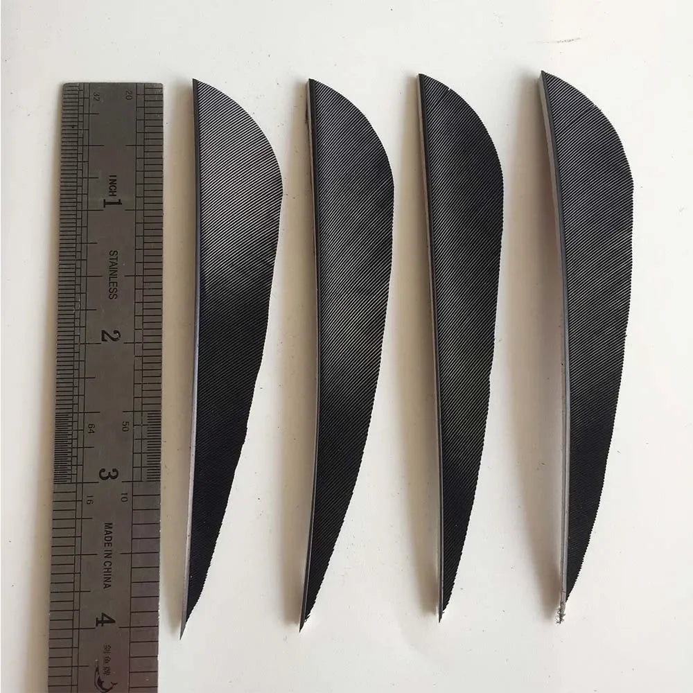 ONTFIHS 4" Solid Color Parabolic Arrow Feathers Fletchings