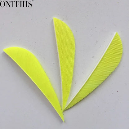 ONTFIHS 2.5" Solid Color Parabolic Arrow Feathers Fletchings