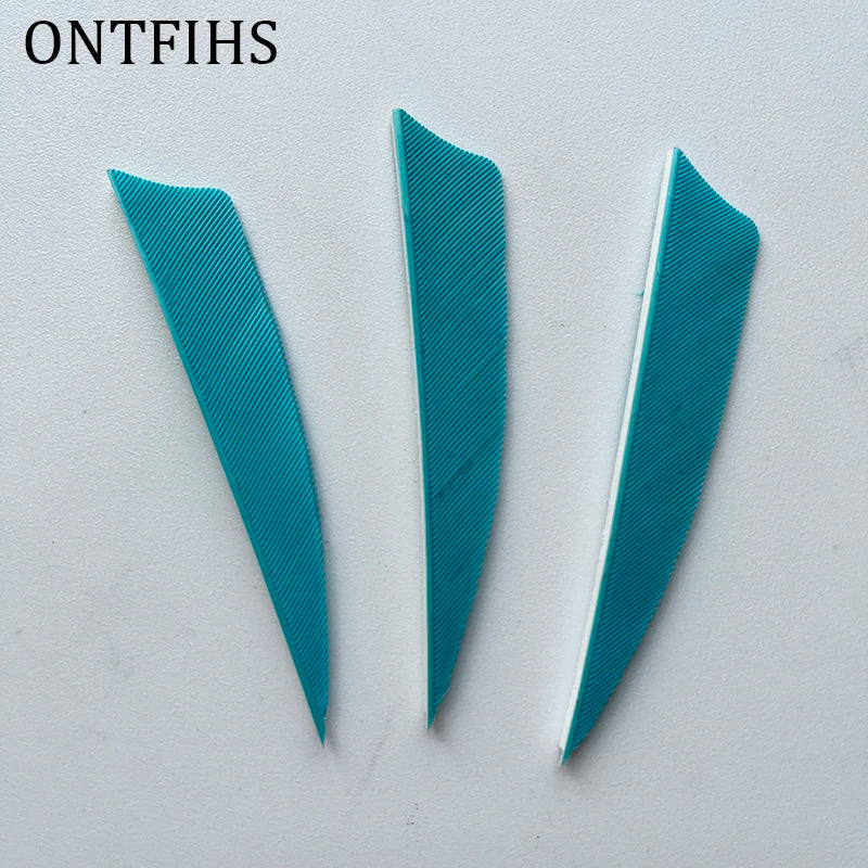 ONTFIHS 2.5" Solid Color Shield Arrow Feathers Fletchings