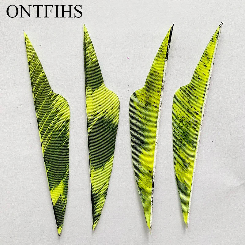4 Inch Fangs Camo Arrow Feathers – Turkey Feather Archery Fletching