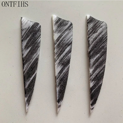 ONTFIHS 3" Shield Ink Painting Arrow Feathers Fletchings