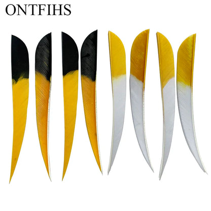 ONTFIHS 5" Gradient Colors Parabolic Arrow Feathers Fletchings