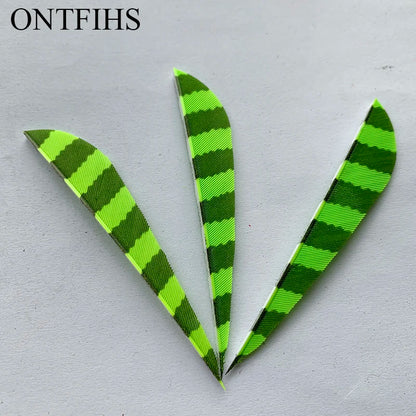 ONTFIHS Parabolic One Side Striped 3" Arrow Feathers Fletchings