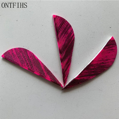 ONTFIHS 2" Solid Color Parabolic Arrow Feathers Fletchings