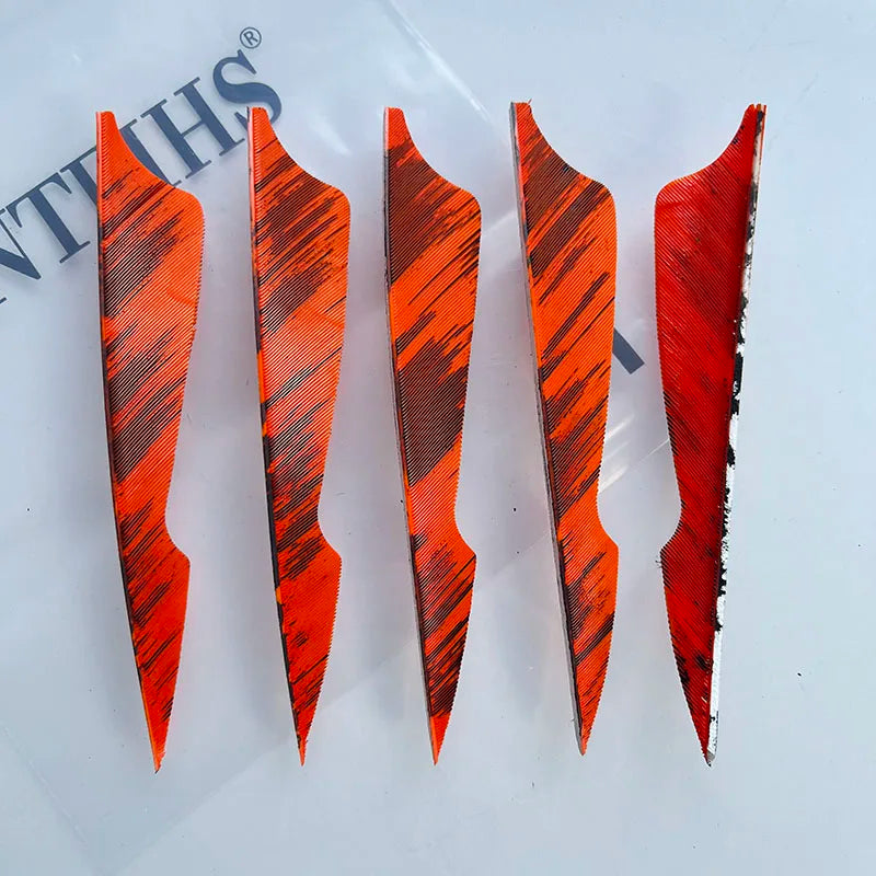 ONTFIHS 4 Inch Camo Sting Arrow Feathers Turkey Feather Archery Fletching