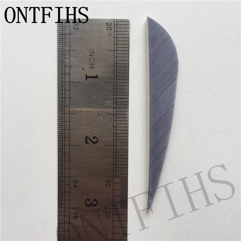 ONTFIHS 3" Solid Color Parabolic Arrow Feathers Fletchings