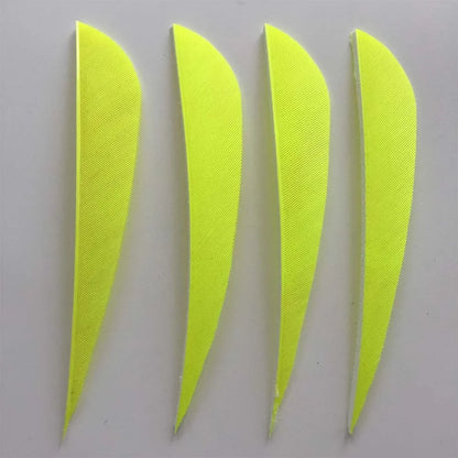 ONTFIHS 4" Solid Color Parabolic Arrow Feathers Fletchings