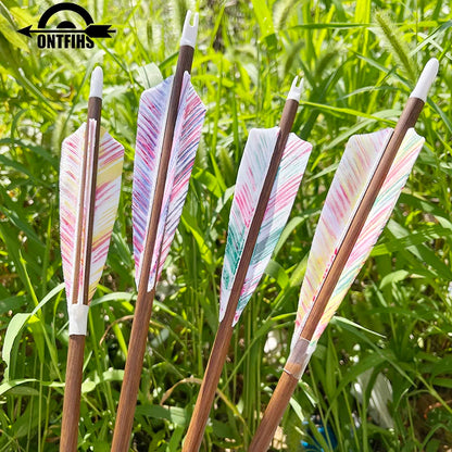 50Pcs New 4inch Camo Shield Archery Arrow Feathers Fletching RW LW