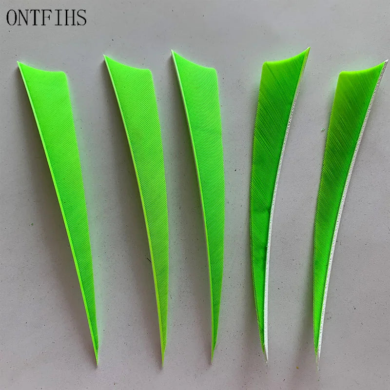 ONTFIHS 5" Solid Color New Shield Arrow Feathers Fletchings