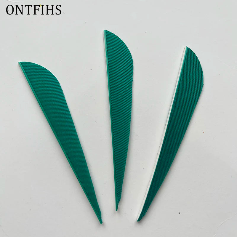 ONTFIHS 3" Solid Color Parabolic Arrow Feathers Fletchings