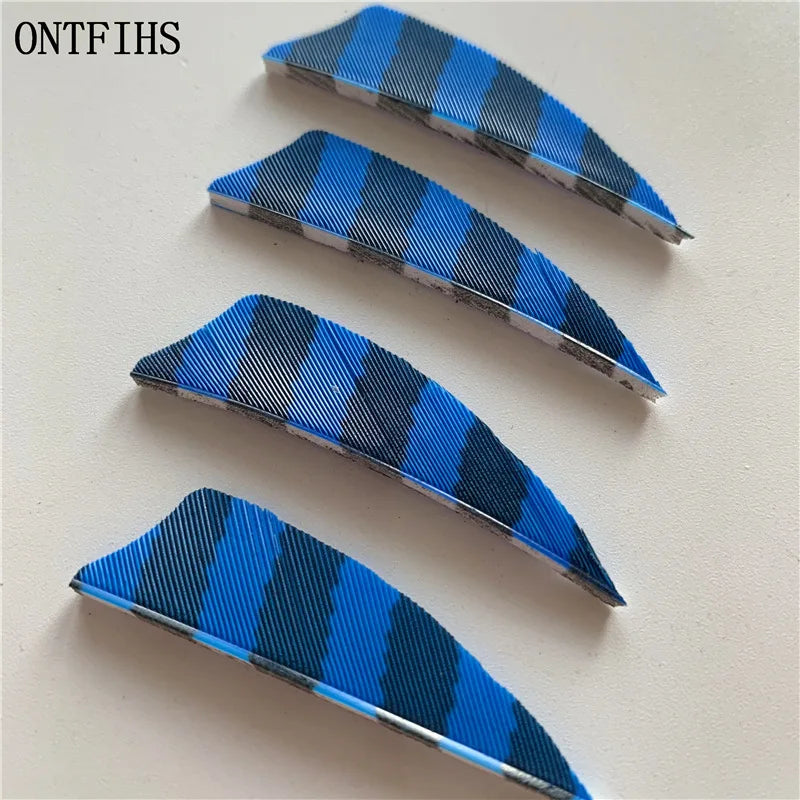 ONTFIHS 2" Shield Cut Striped Arrow Feathers