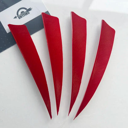 ONTFIHS 4" Solid Color Shield Arrow Feathers Fletchings