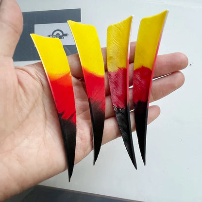 50 Pcs 4Inch Vanes Natural Turkey Feather Shield Cut Fletches Arrows Parts Archery DIY Accessories