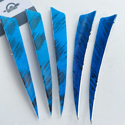 ONTFIHS 5" Shield Ink Painting Arrow Feathers Fletchings