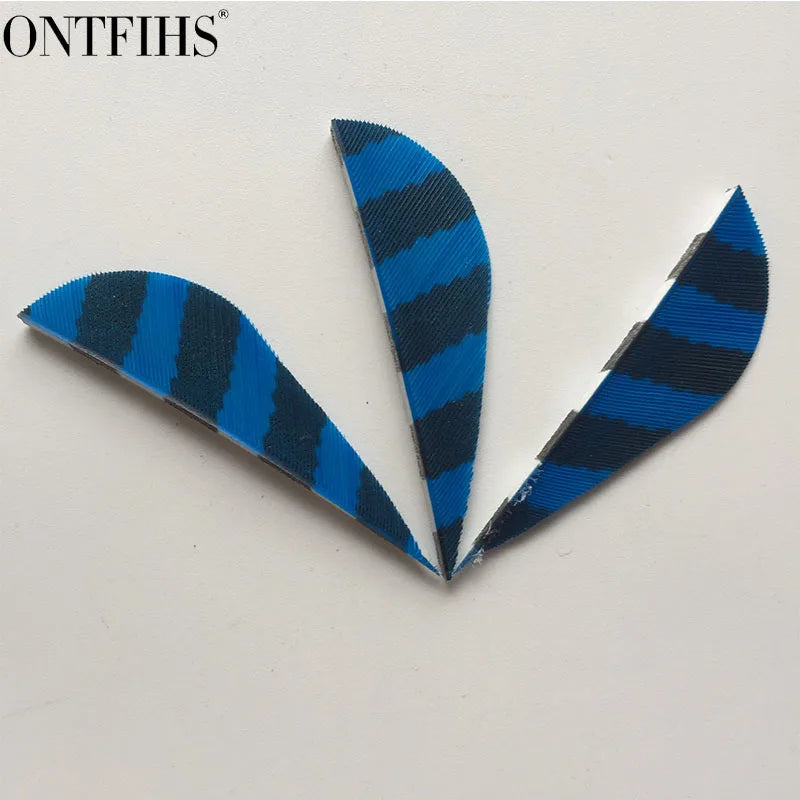 ONTFIHS 2" Parabolic Striped Arrow Feathers