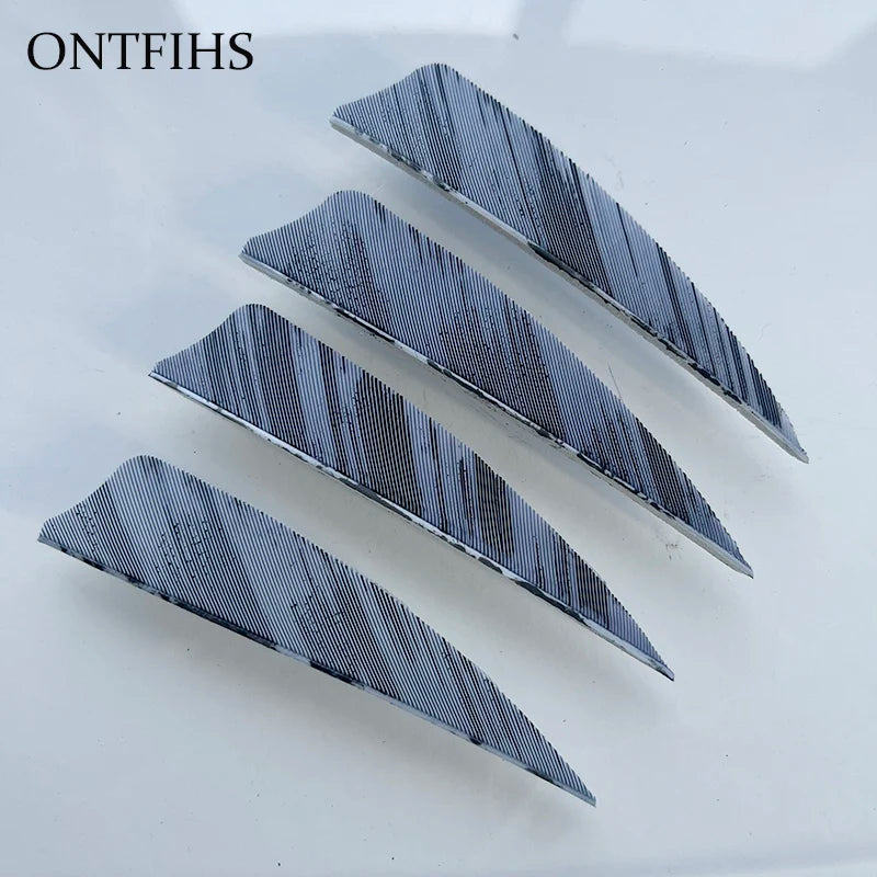 ONTFIHS 2" Shield Ink Painting Arrow Feathers Fletchings