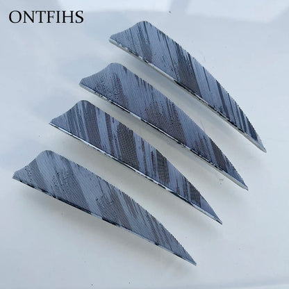 ONTFIHS 2" Shield Ink Painting Arrow Feathers Fletchings