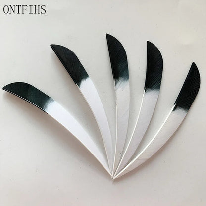 ONTFIHS 5" Gradient Colors Parabolic Arrow Feathers Fletchings