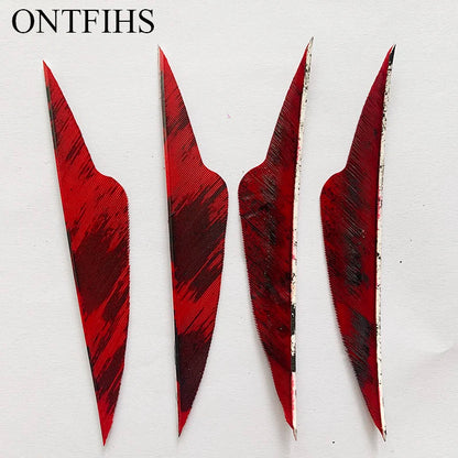 4 Inch Fangs Camo Arrow Feathers – Turkey Feather Archery Fletching