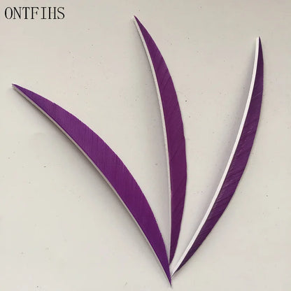 ONTFIHS 5" Solid Color Banana Arrow Feathers Fletchings