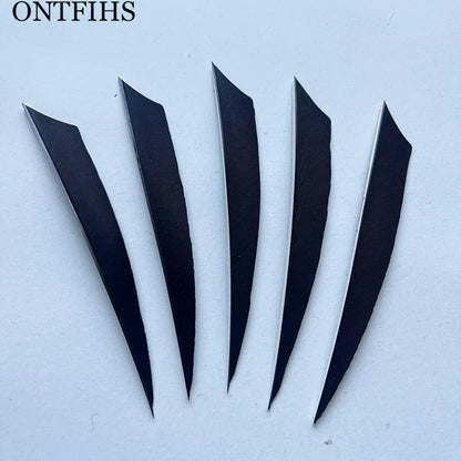 ONTFIHS 4" Solid Color New Shield Arrow Feathers Fletchings